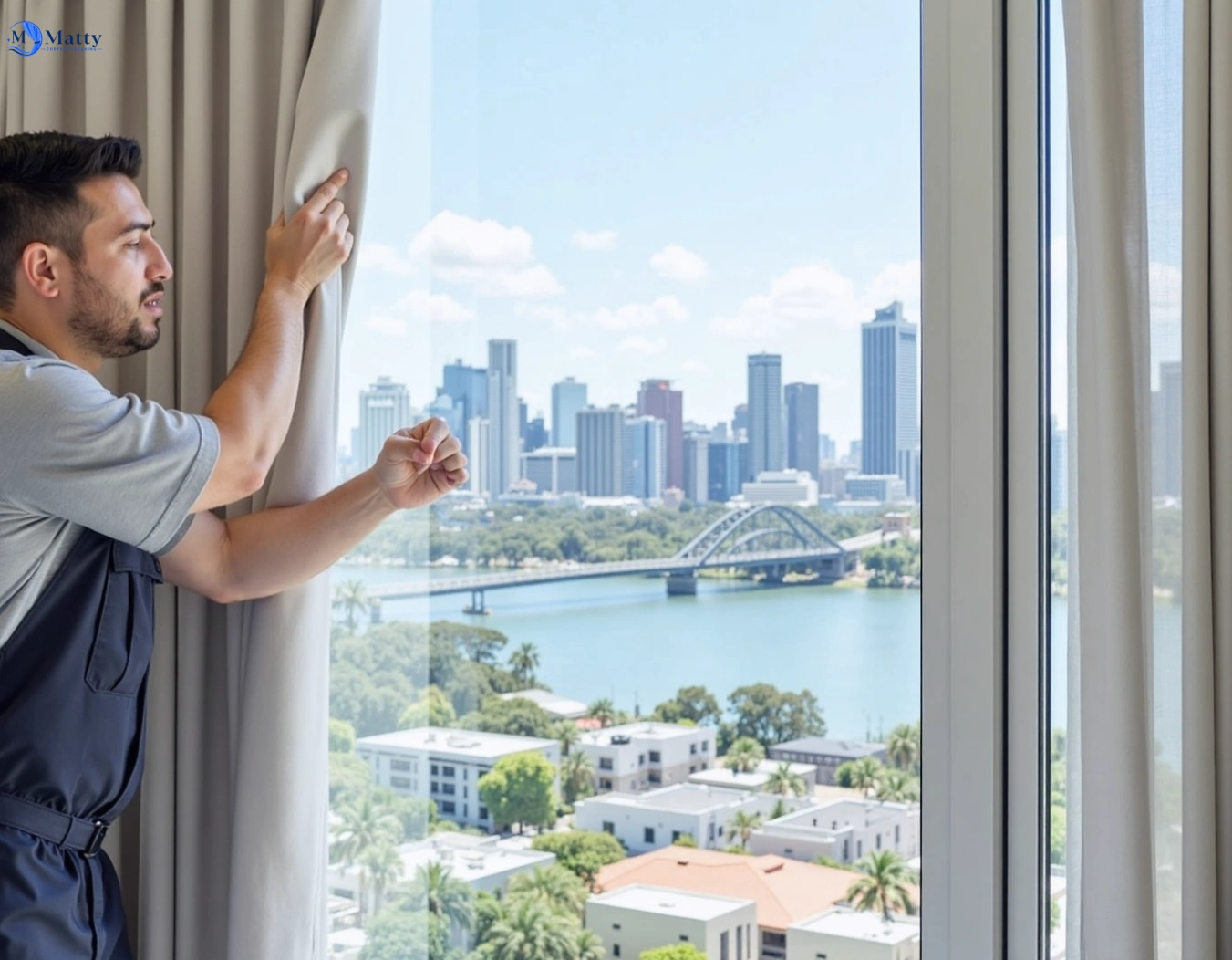 Professional curtain steam cleaning service gymea-nsw QLD by Matty Curtain Cleaning